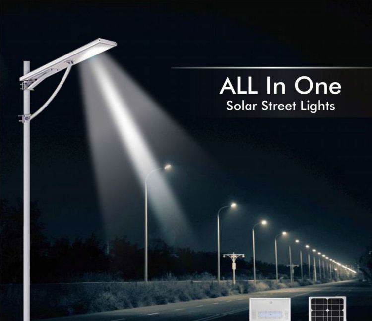 180lm/w saving aluminum smart led solar street light 30w 50w 60w 80w 100w 120w integrated led solar street light street lamp 20w