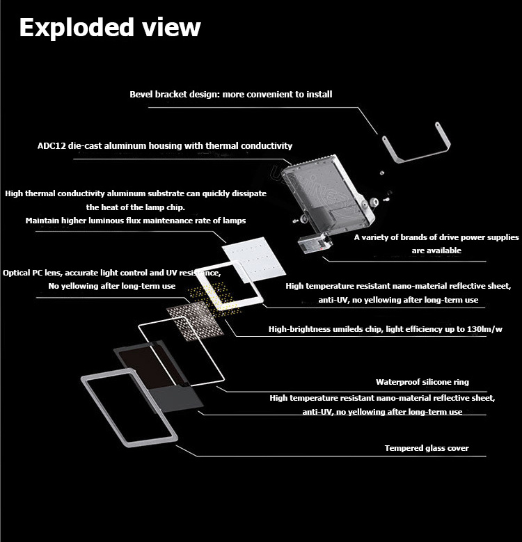 Portable Outdoor Stadium 50w 150w 200w 300w 400w 500w IP65 Led Flood Spotlight Lighting