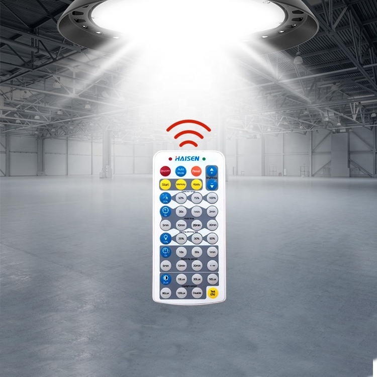 Microwave Sensor Remote Control IP65 UFO LED High Bay Light Fixtures 100W 150W 240W Industrial UFO High Bay Lights