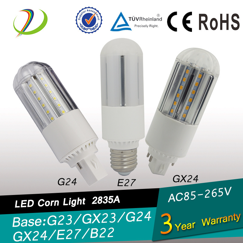 6W 8W 10W 12W LED light bulb with reliable quality G24/GX24/G23 GX23/E27/E26 LED corn light indoor lighting bulbs