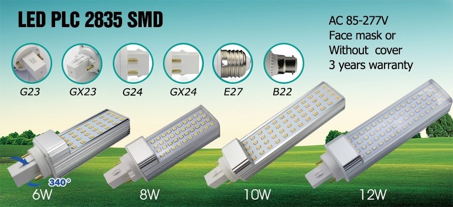 PL Light G24q G24q3 LED G24 Bulbs 2 pin 4 pin G24 LED