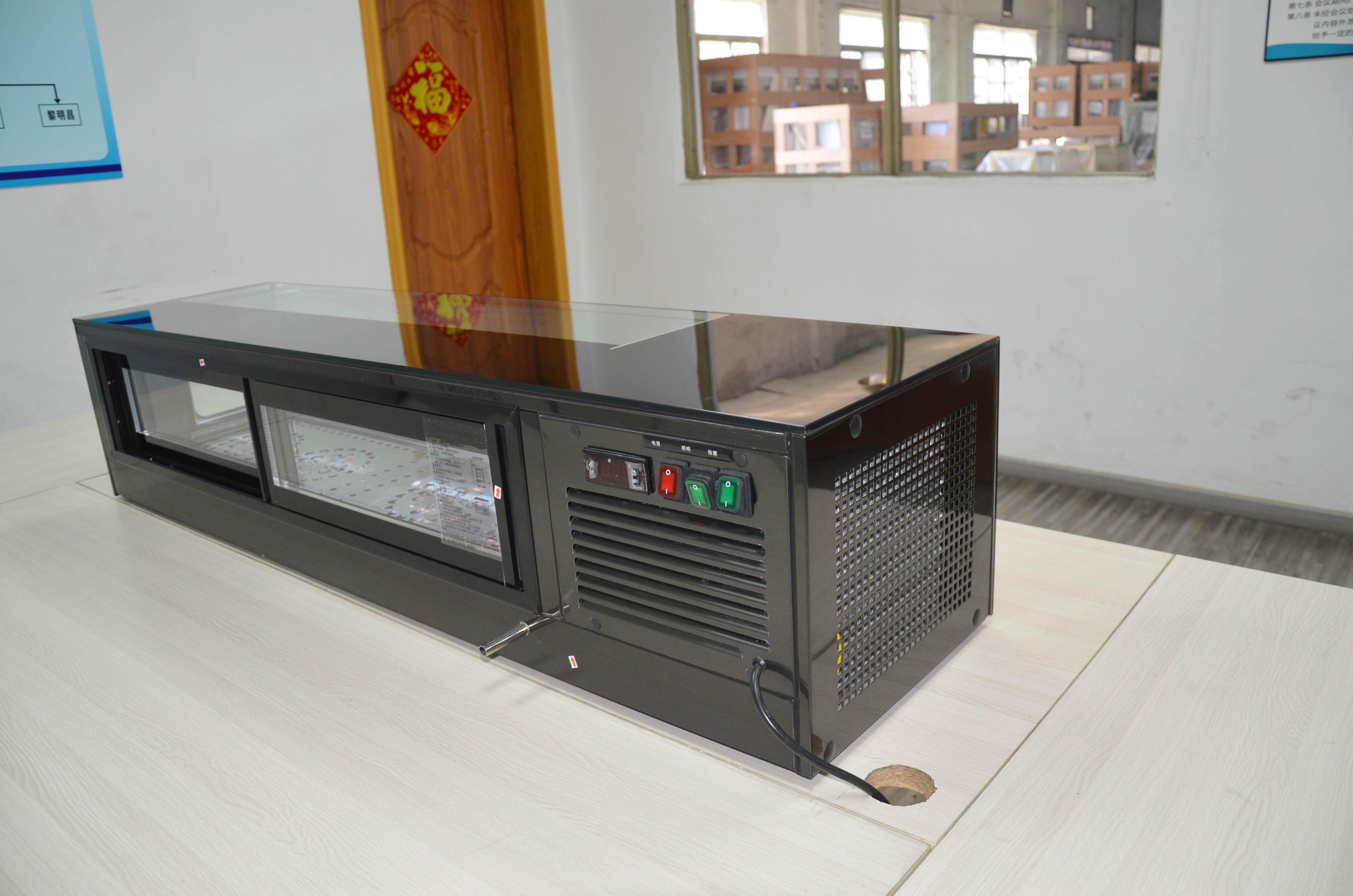 Bolandeng commercial sushi display refrigerator commercial counter top chiller sushi refrigerator