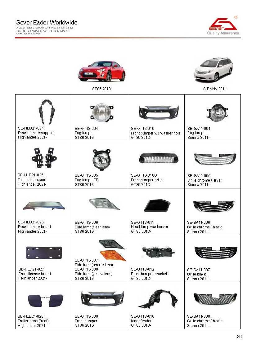 For Toyota GT86  front bumper 2013 auto parts wholesale Various high quality other car accessories