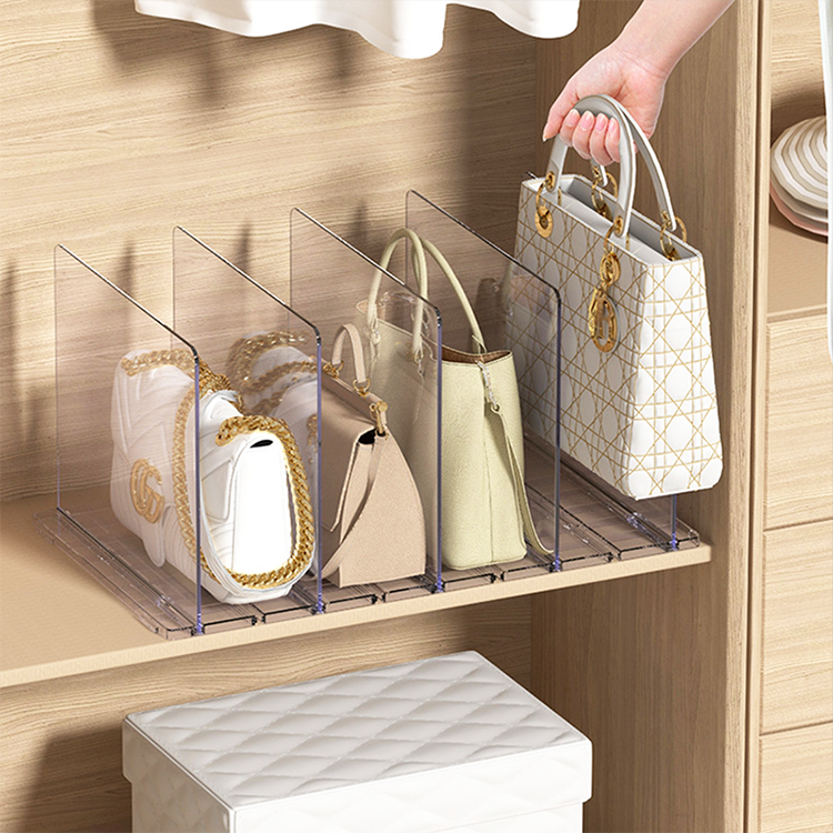 Premium Multifunction Display Organization Cabinet Closet Purses Sweaters Shelf Dividers 4 Pack