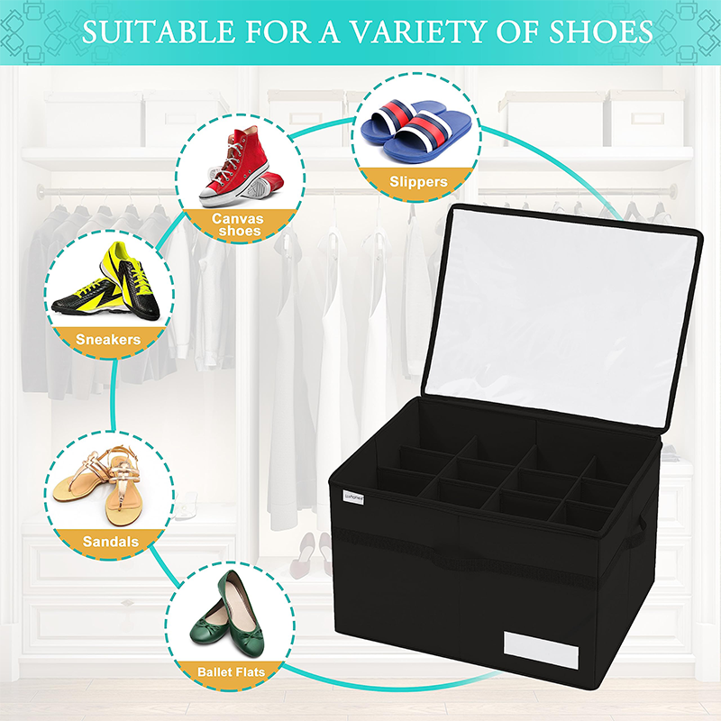 Stackable closet shoe storage Space Saving Cabinet Cube shoe box Wardrobe Shoes Organizer Box