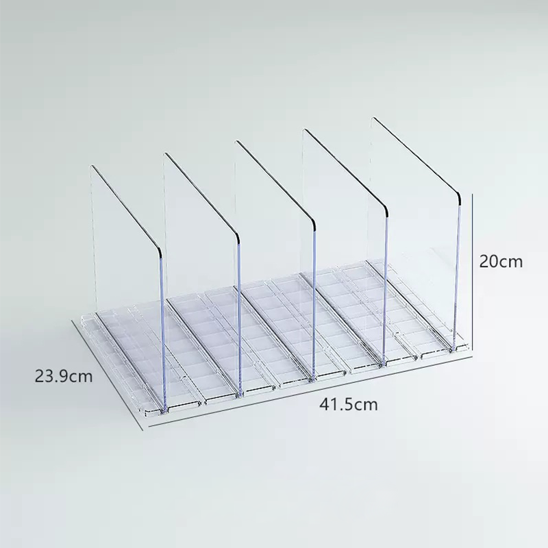 Clear Acrylic Dividers For Shelves Purse Towel Wire Closet Cabinet Display Organizer 5 Pack