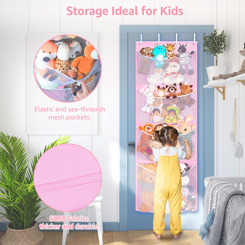 Over the Door Hanging Organizer Wall Mounted Mesh Storage Bag  Kid Children Toy Hanging Bag