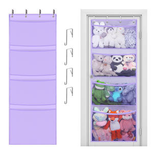 Kids Toys Storage Stuffed Animal Hanging Organizer Over the Door Toy Organizer Net Bag