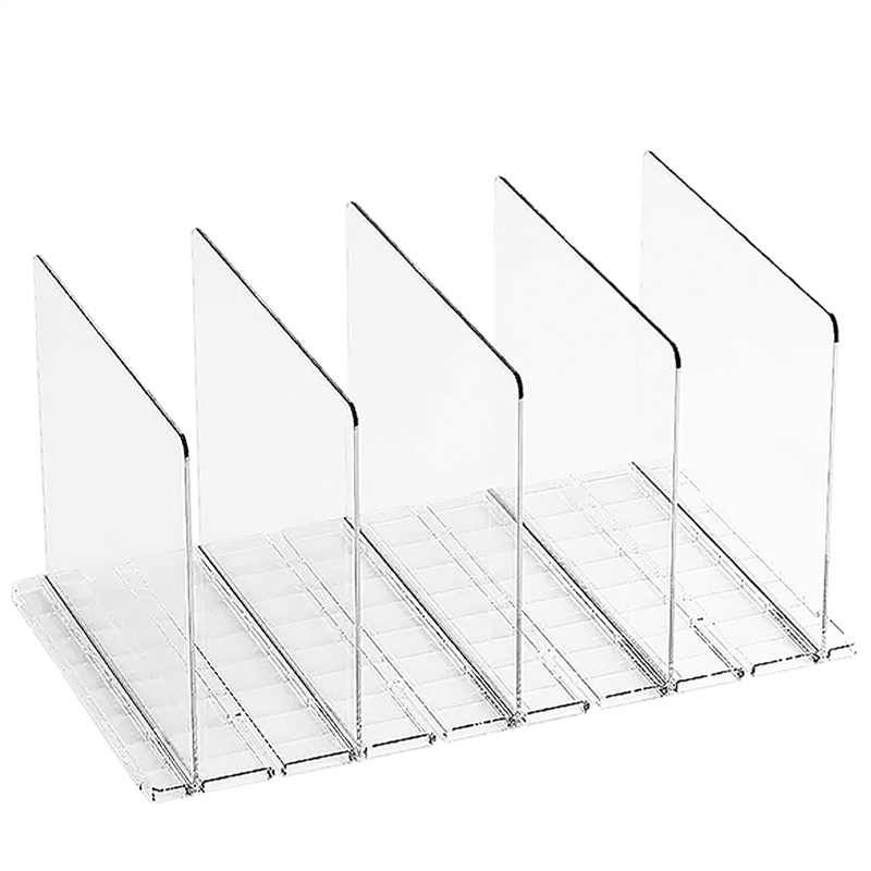 Clear Acrylic Dividers For Shelves Purse Towel Wire Closet Cabinet Display Organizer 5 Pack