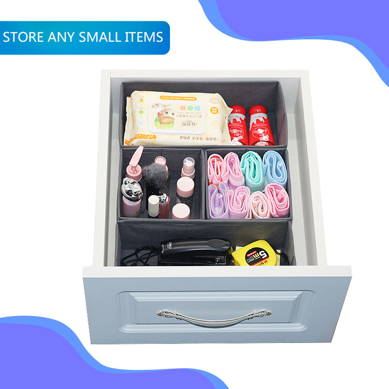 Dresser Drawer Organizer Cloth Storage Box Bra Socks Closet Organizers and storage 6 pack