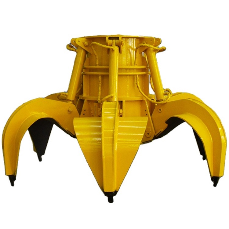 Excavator Attachment Steel Scrap Grasping Hydraulic Orange Peel Grab Bucket For Sale