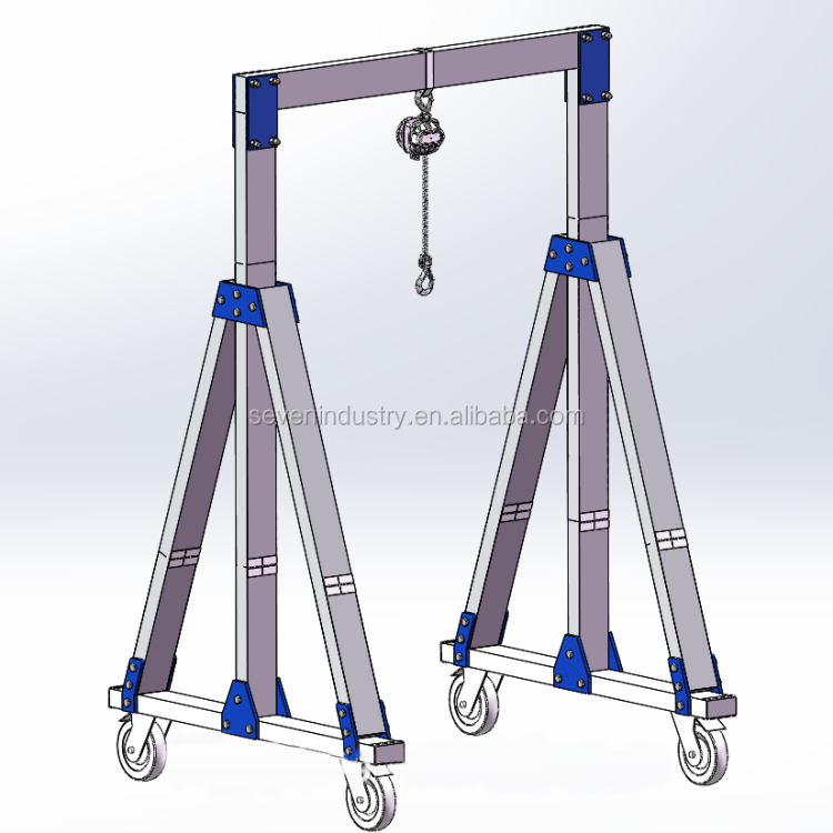 Small Loading Anti-Rust Marine Aluminum Gantry Portal Crane Price For Maintaining Aircraft Aeroplane Barges Houseboat