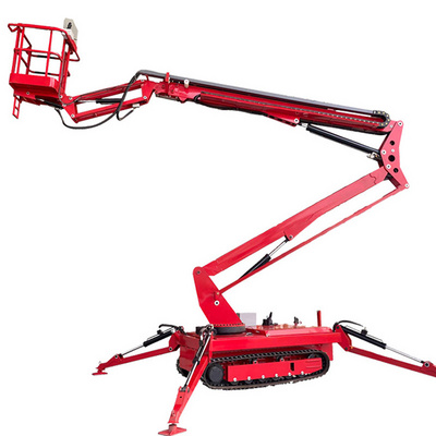 Wholesale sale Cherry Picker 10m-20m Spider Type Crawler Self Elevator Aerial Work Cherry Picker Boom Lift