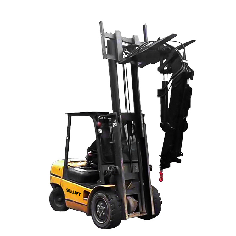 Forklift Flying Jib Crane Conversion Hydraulic Telescopic Crane Boom 5 Ton Crane