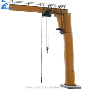 Hydraulic pedestal telescopic boom crane marine telescopic hydraulic ship Jib crane for sale