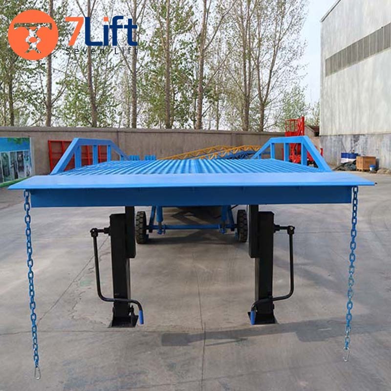 10 ton rampe de chargement mobile electric hydraulic forklift loading container yard ramps for truck