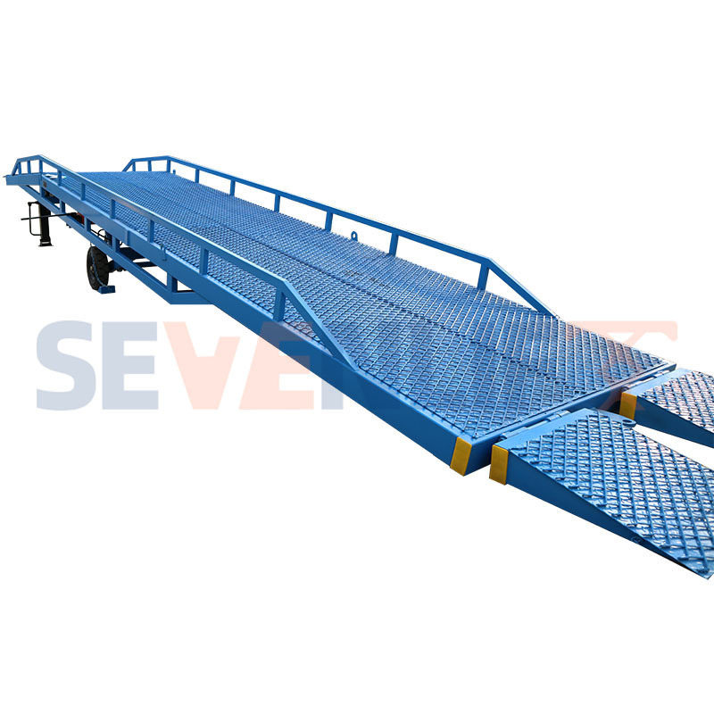 6-15t sea container two offloading hydraulic truck fixed hydraulic container load dock ramp electric unloading ramps