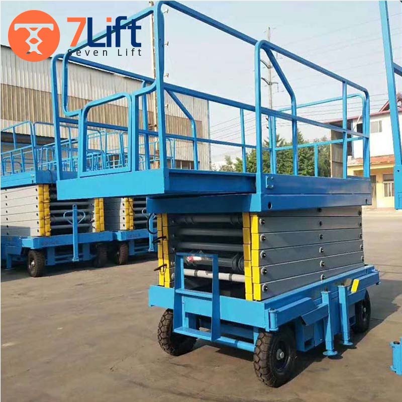 manual hydraulic forklift pallet scissor motor scaffolding man tracked lifting platform lift table elevator lifter