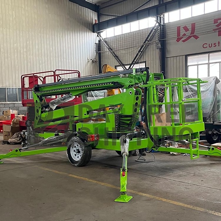 60 ft electric lift trailer cherry picker crawler hydraulic tow pickup truck self propelled articulated boom crane lift for sale