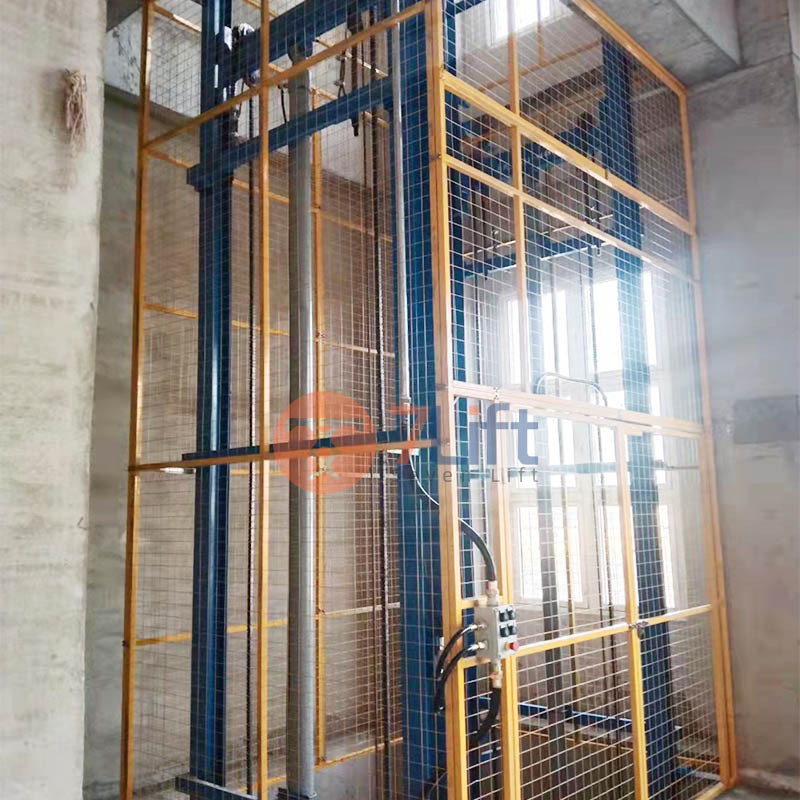 1 ton hydraulic lifting outdoor small residential freight vertical material cargo lift elevator prices made in China