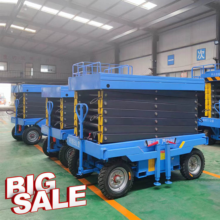 4m 6m 8m 10m 12m 14m 16m outdoor towable trailer small platform diesel manual lightweight hydraulic mobile electric scissor lift