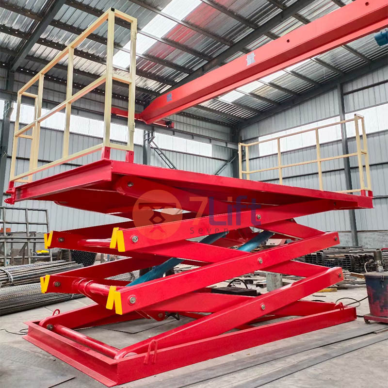 1 ton 1 meter fixed stationary hydraulic pallet truck three scissors building lift table platform freight elevator price