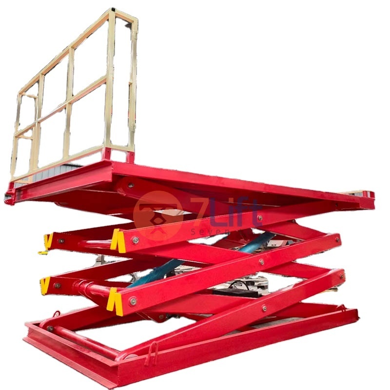 1000kg warehouse electric lift 3ton hydraulic residential warehouse cargo lift outdoor 2 meter scissor lift