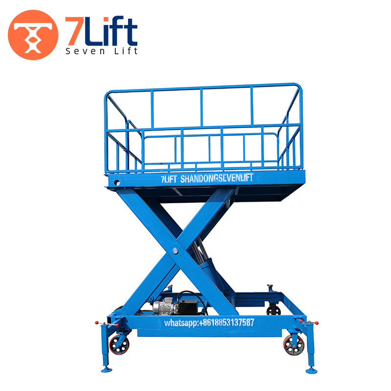 manual hydraulic forklift pallet scissor motor scaffolding man tracked lifting platform lift table elevator lifter