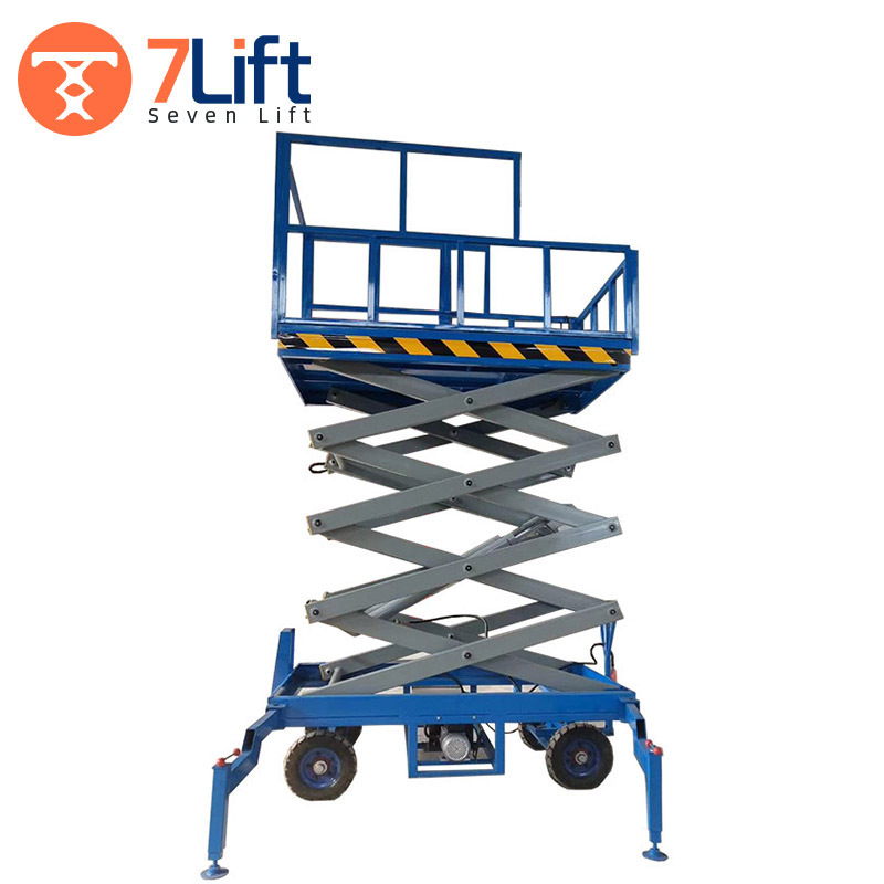 manual hydraulic forklift pallet scissor motor scaffolding man tracked lifting platform lift table elevator lifter