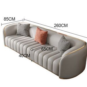 Italian style light luxury post-modern sofa small apartment leather first floor three-seat sofa