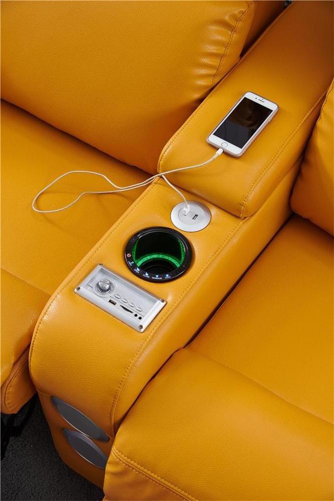 Furniture Decoro Electric Leather Sofa Recliner, Auto Recliner USB Charger, Recliner Leather