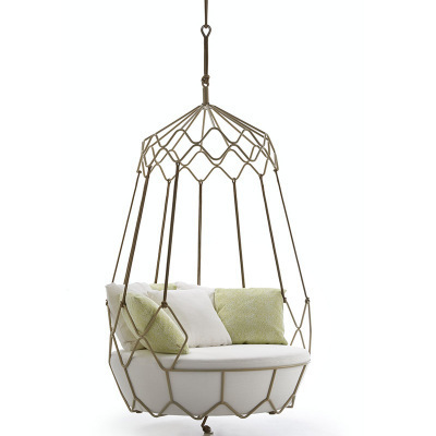 Modern light luxury balcony hanging basket outdoor hanging chair swing rocking chair courtyard home villa leisure sofa