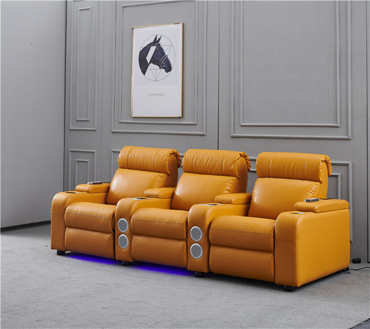 Furniture Decoro Electric Leather Sofa Recliner, Auto Recliner USB Charger, Recliner Leather