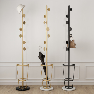 Nordic entrance hall hanger floor umbrella stand modern coat rack