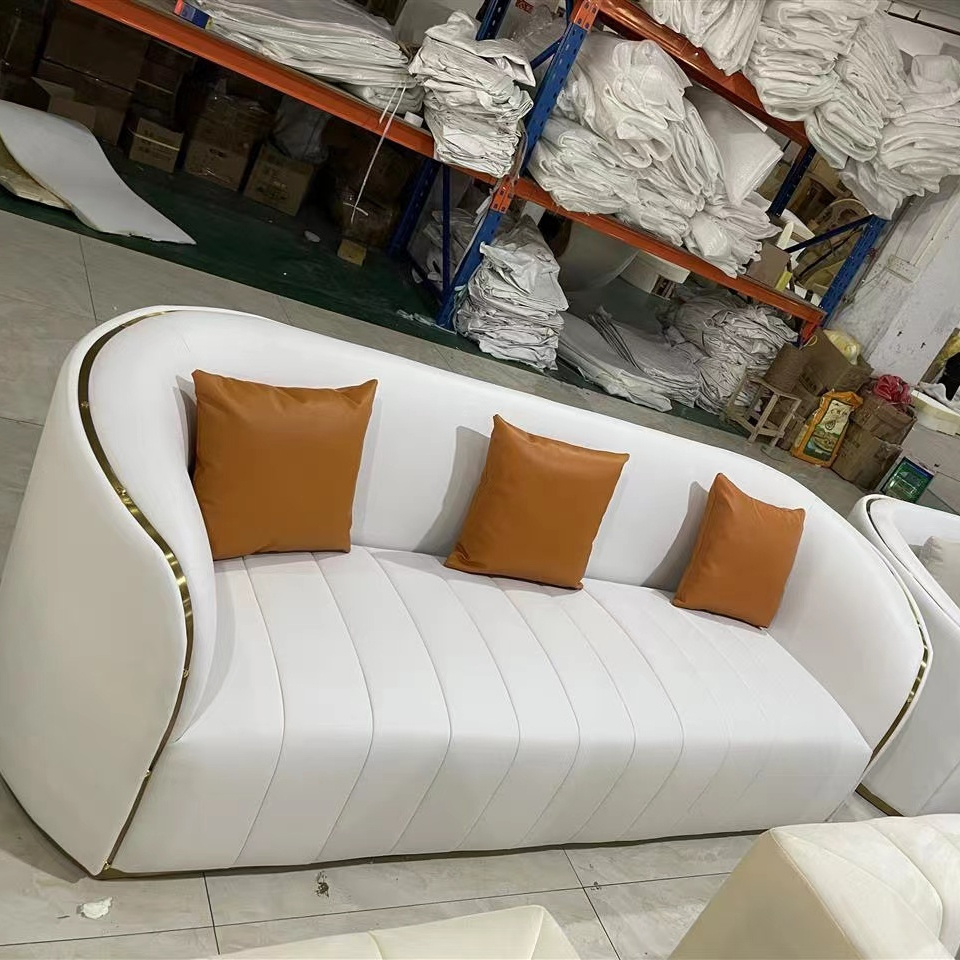 Italian style light luxury post-modern sofa small apartment leather first floor three-seat sofa