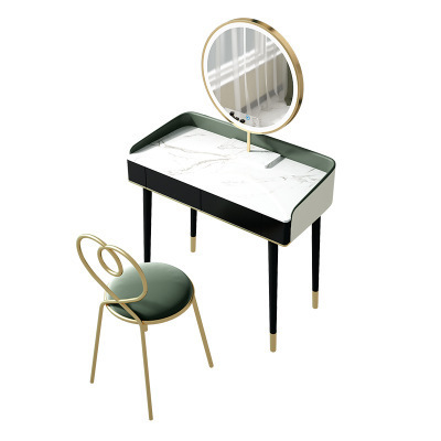 Nordic piano paint dressing table wrought iron solid wood beauty salon dressing table