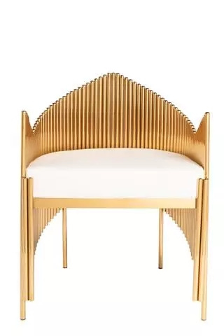 New creative design of living room furniture, modern shiny golden accent chair, fancy stainless steel armrest relax chair