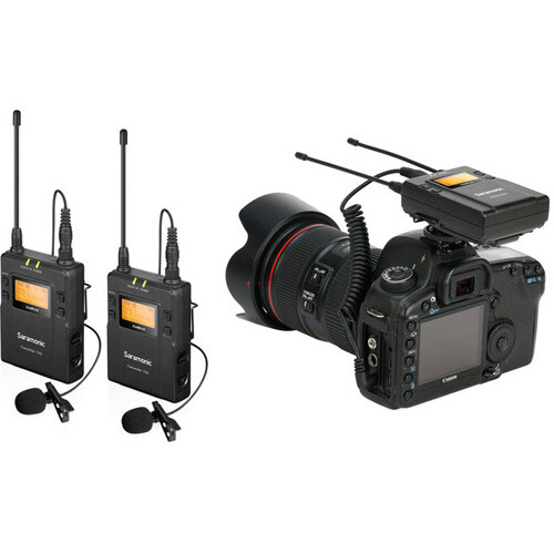 Saramonic UwMic9 Kit2 UHF Dual Wireless Lavalier Microphone Camera Mounted Microphone