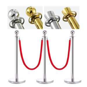 Good Wholesale Metal Stanchion Rope Red Carpet Pole Barrier Stanchion And Ropes For Hotel