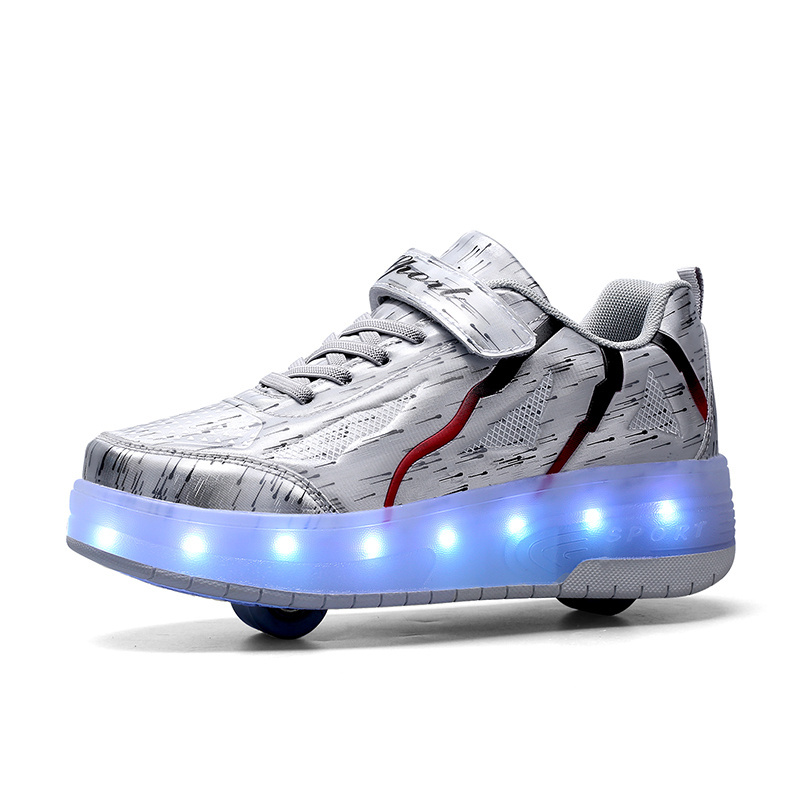 SEVEN Latest Fashion Flashing Colorful Led Light Up Roller Skate Shoes with Wheels Skate Footwear for Kids Women Lady Student