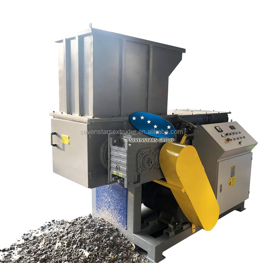 Single shaft shredder for Waste carpet fabric textile cotton wool clothing leather fiber