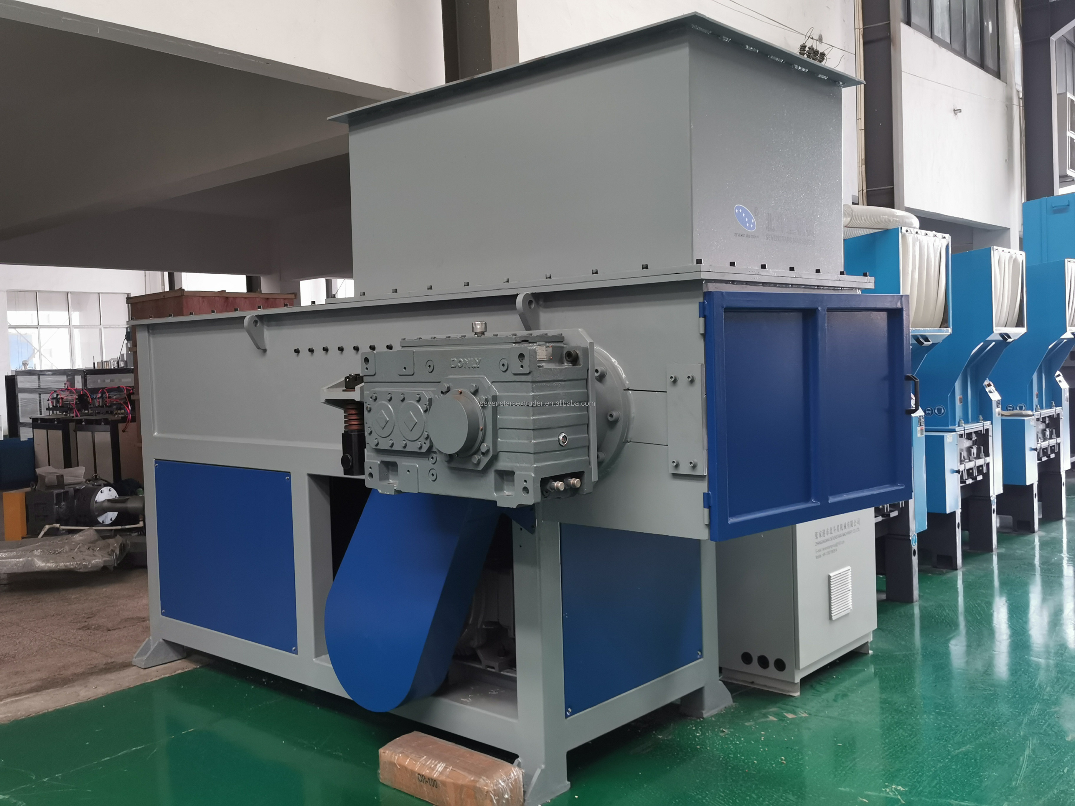 Single shaft shredder for Waste carpet fabric textile cotton wool clothing leather fiber