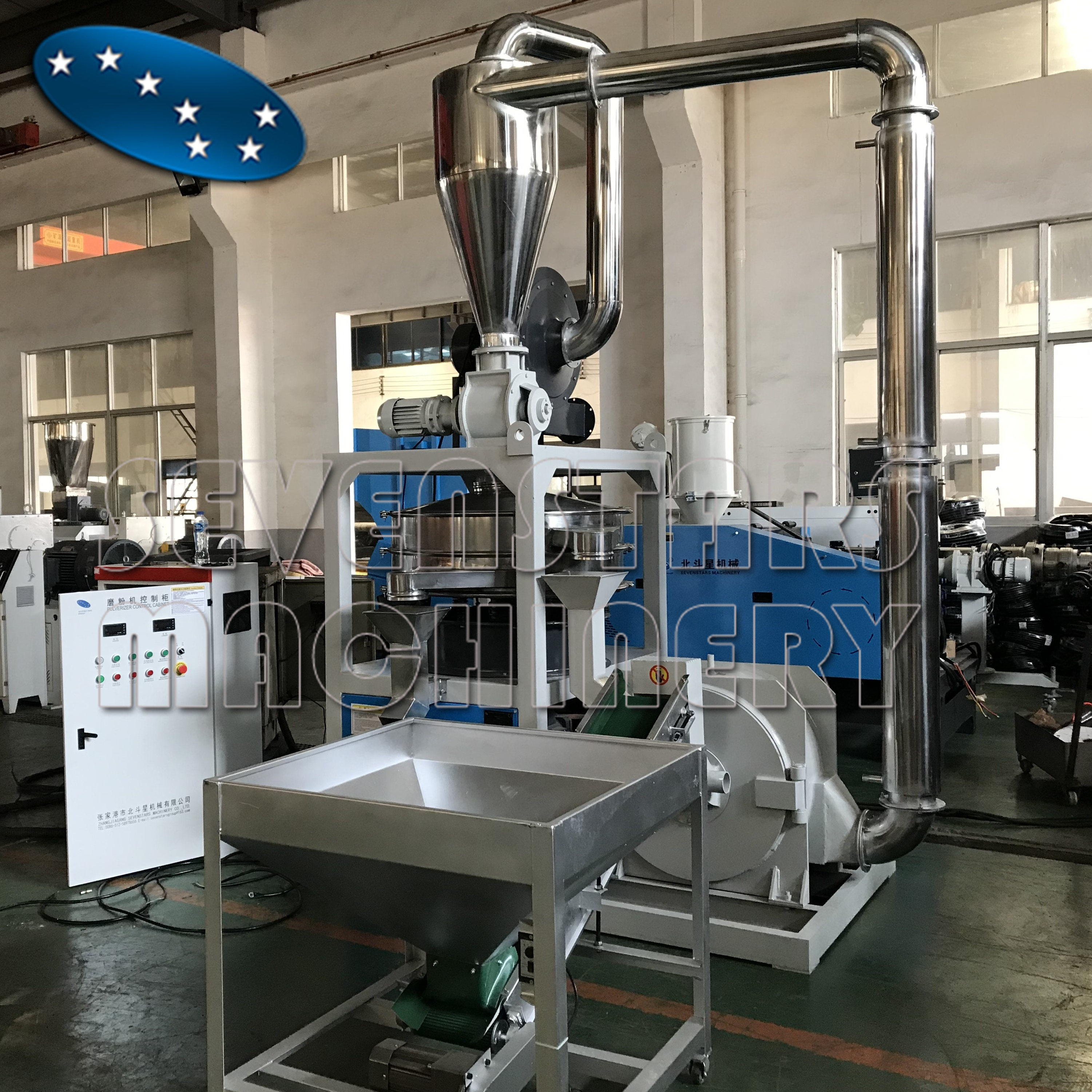 High Quality Automatic PE PP PVC EVA PET Plastic Pulverizer New Grinding Machine with Reliable Engine and Gear