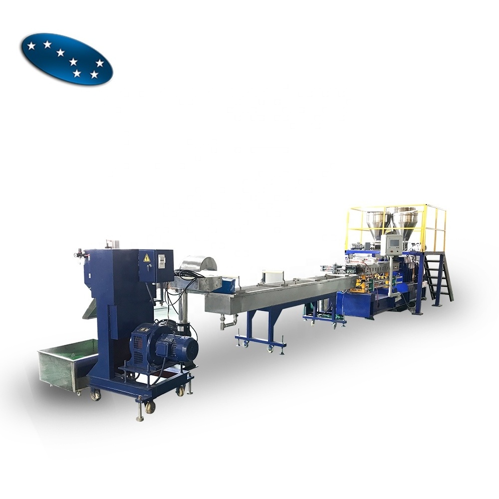 New design PP PET PVC HDPE plastic granules double screw extruder/plastic pellet making machine