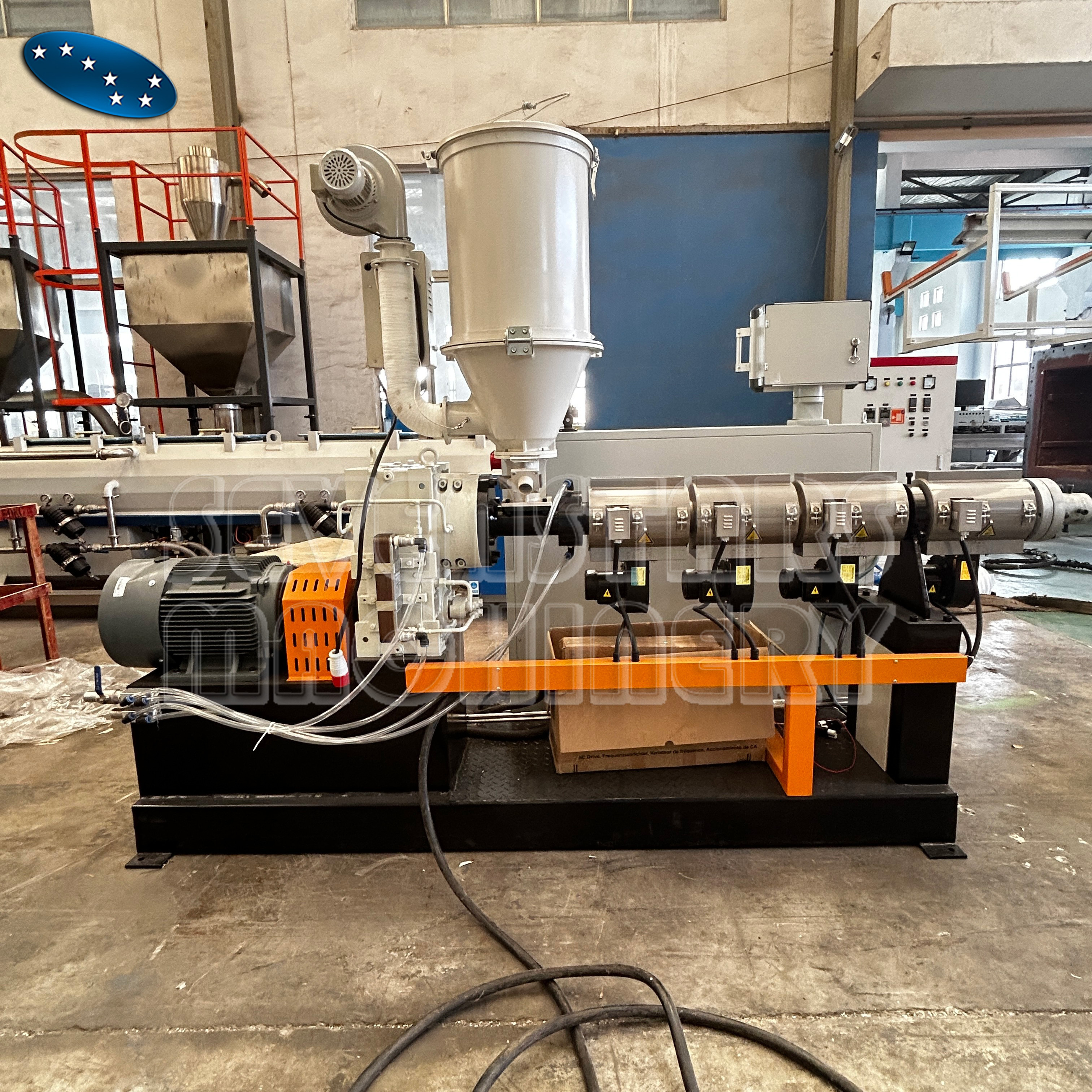 Plastic extrusion production line for PVC PP PE single wall corrugated pipe hose making machine