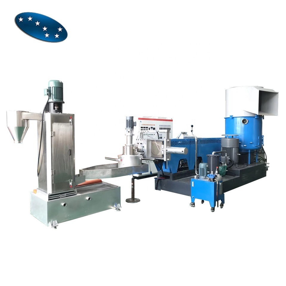 Compactor PE bubble film plastic pelletizing machine / PE film PP bags granulator line