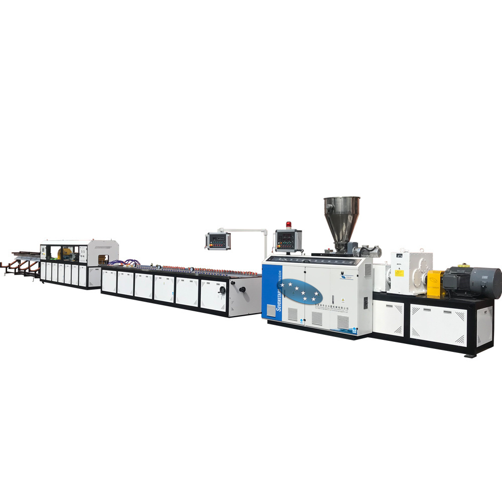 plastic pvc wpc one-step clear rubber profile extruder extrusion line machine