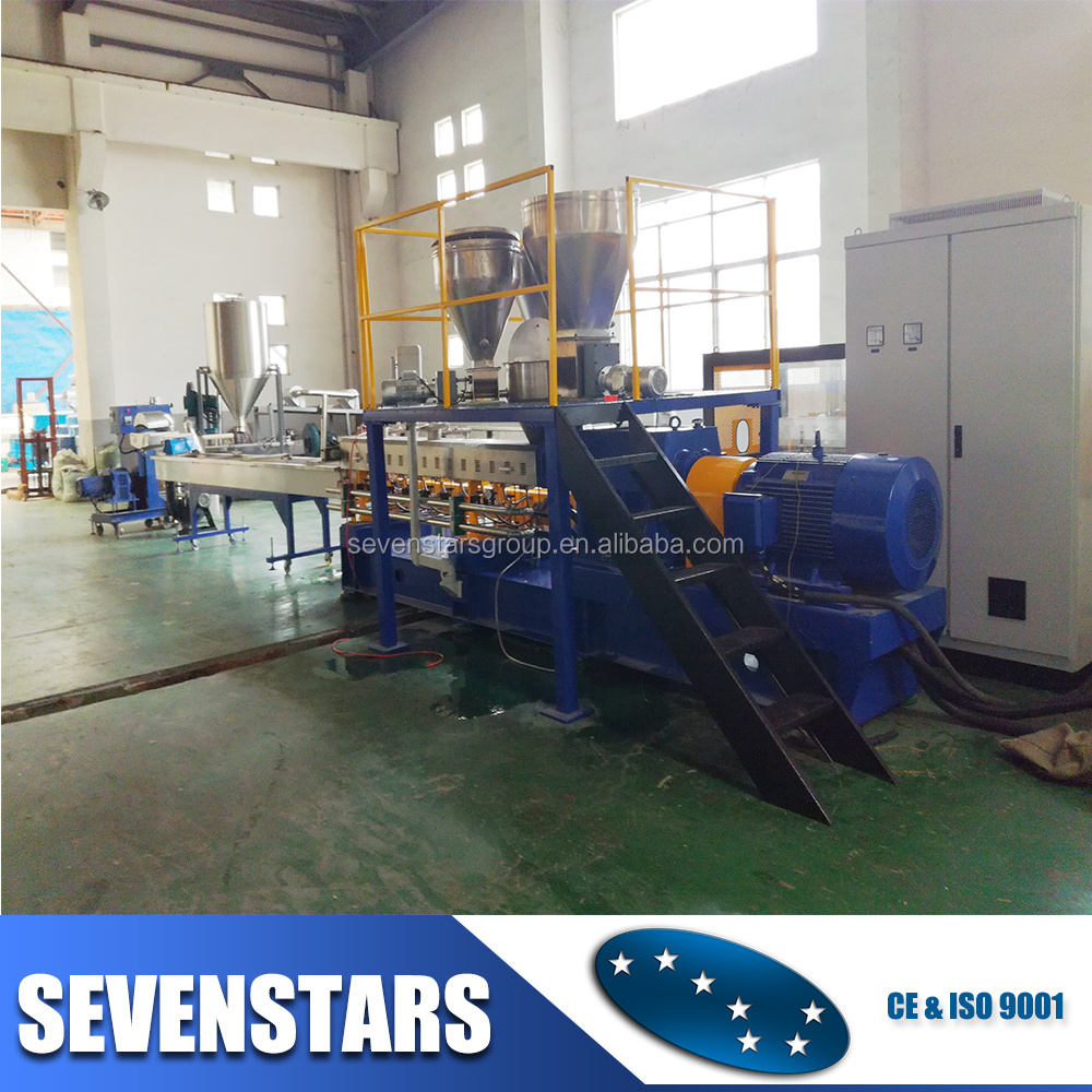 New design PP PET PVC HDPE plastic granules double screw extruder/plastic pellet making machine