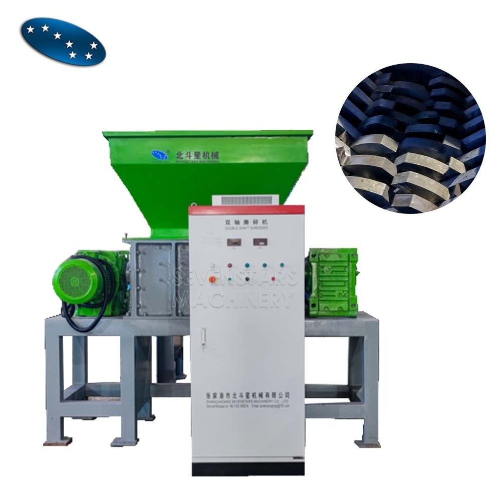 High Quality Pvc Shredder Industrial Scrap Metal Double Shaft Shredder/Plastic Recycling Shredder Machine