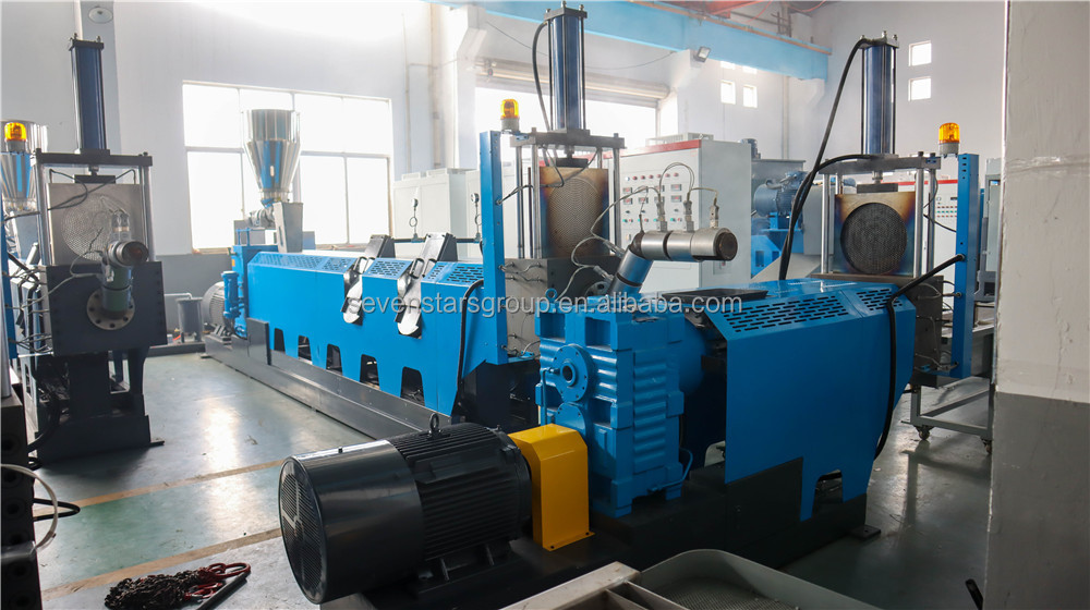 double stages pp pe hdpe plastic pelletizer pelletizing line recycling machine for plastic waste granules